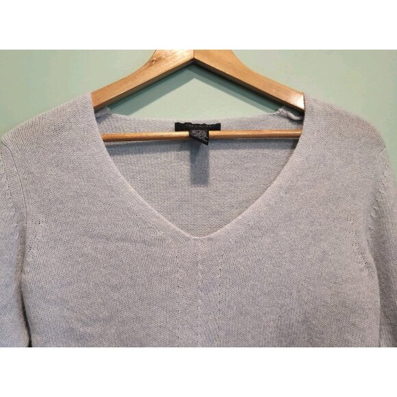 Vtg Limited Lt Purple Wool Angora Cashmere Blend V Neck Sweater Sz M - Picture 2 of 6